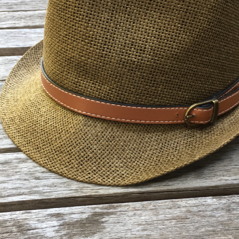 New! Olive Belted Fedora - Picture 3 of 6